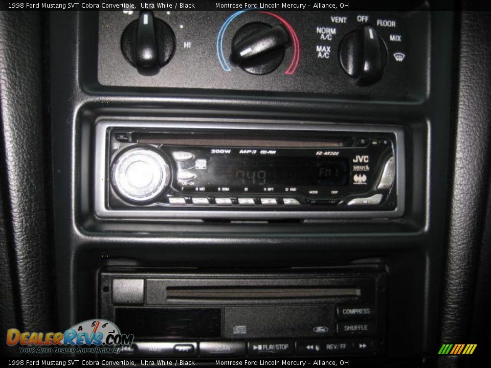 1998 Ford Mustang SVT Cobra Convertible Ultra White / Black Photo #14