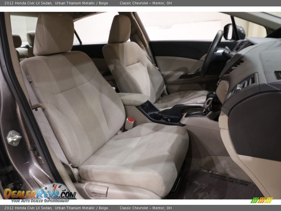 2012 Honda Civic LX Sedan Urban Titanium Metallic / Beige Photo #15