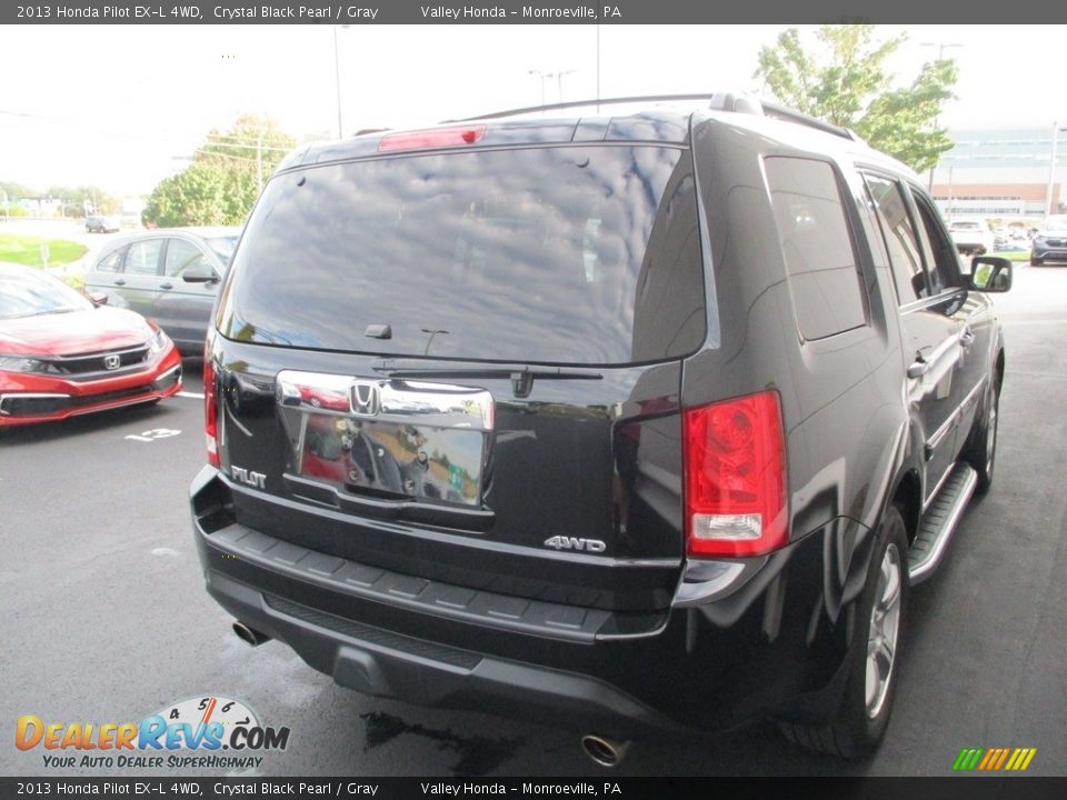 2013 Honda Pilot EX-L 4WD Crystal Black Pearl / Gray Photo #5