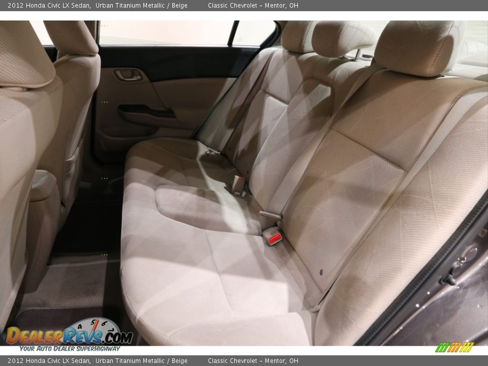 2012 Honda Civic LX Sedan Urban Titanium Metallic / Beige Photo #17