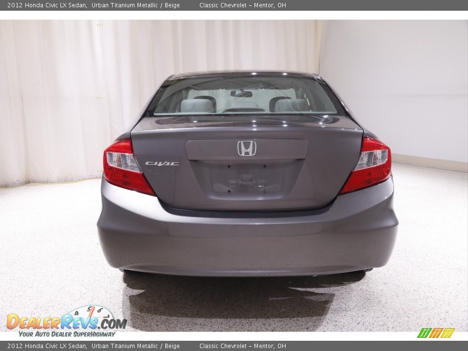 2012 Honda Civic LX Sedan Urban Titanium Metallic / Beige Photo #18