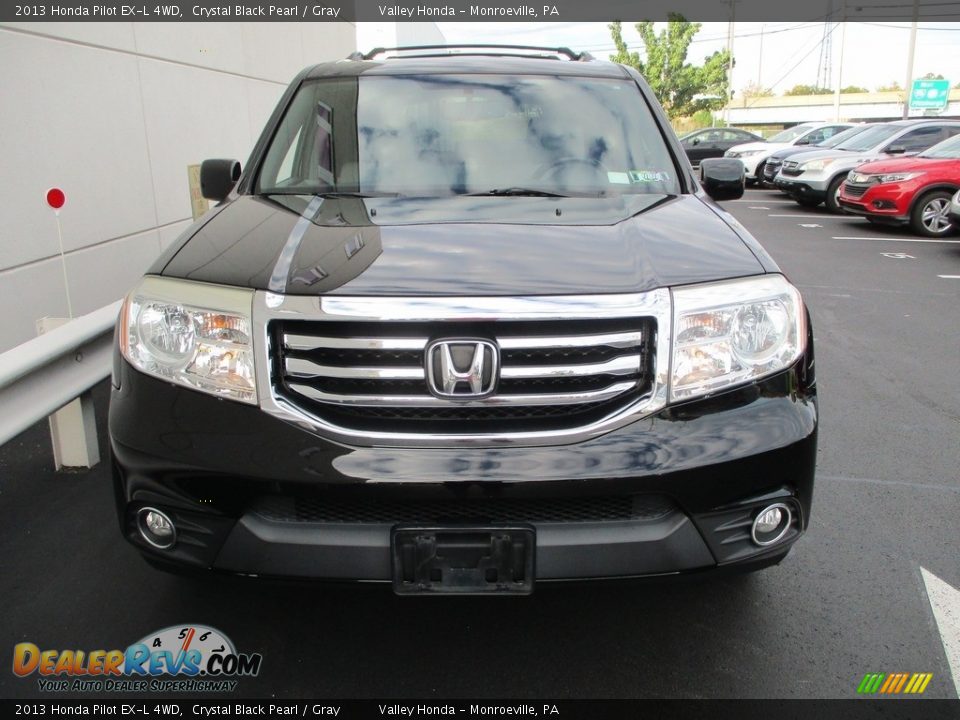 2013 Honda Pilot EX-L 4WD Crystal Black Pearl / Gray Photo #9