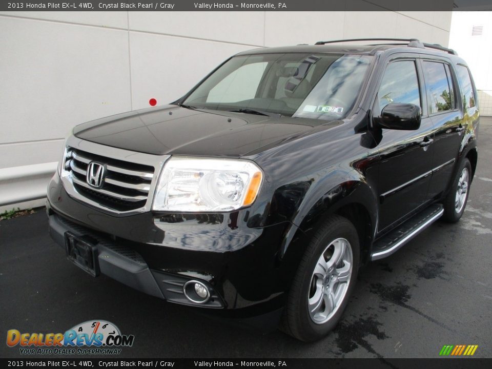 2013 Honda Pilot EX-L 4WD Crystal Black Pearl / Gray Photo #10