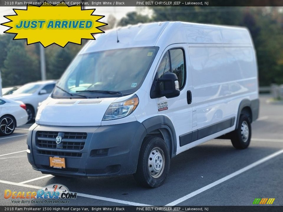 2018 Ram ProMaster 1500 High Roof Cargo Van Bright White / Black Photo #1