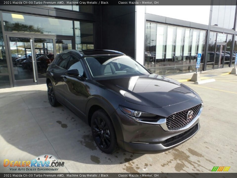 2021 Mazda CX-30 Turbo Premium AWD Machine Gray Metallic / Black Photo #1