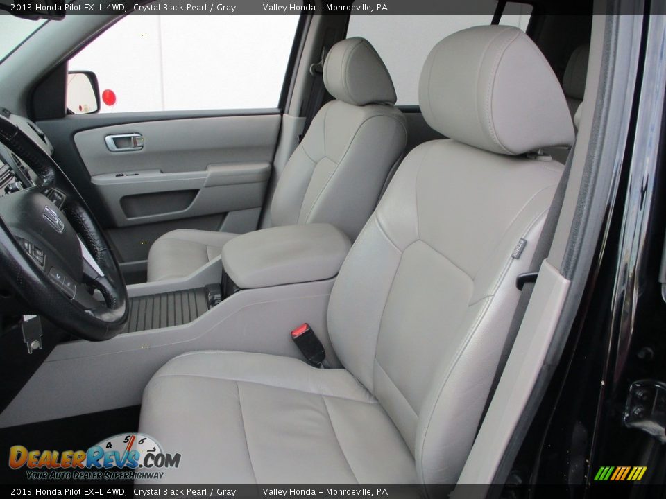 2013 Honda Pilot EX-L 4WD Crystal Black Pearl / Gray Photo #12