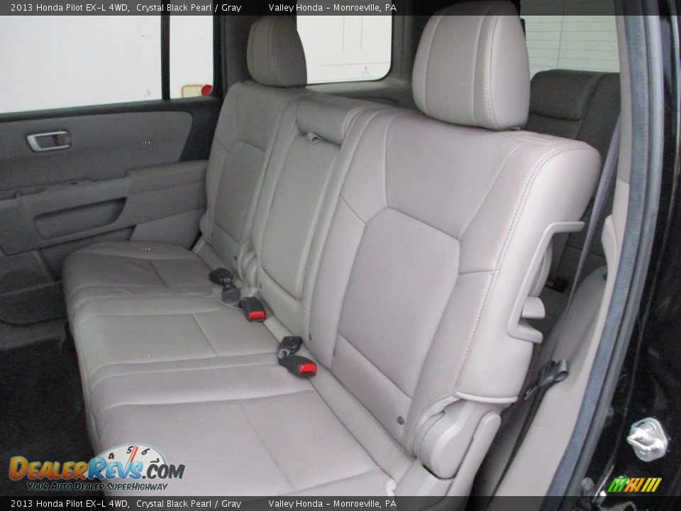 2013 Honda Pilot EX-L 4WD Crystal Black Pearl / Gray Photo #13