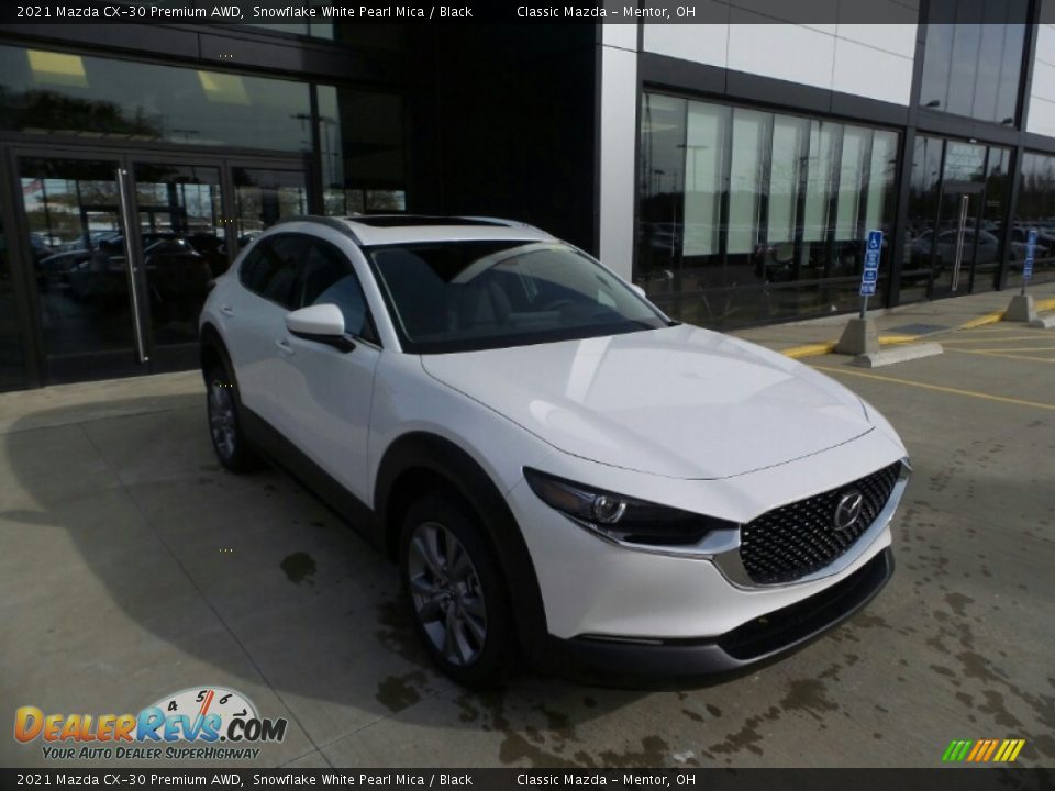 2021 Mazda CX-30 Premium AWD Snowflake White Pearl Mica / Black Photo #1