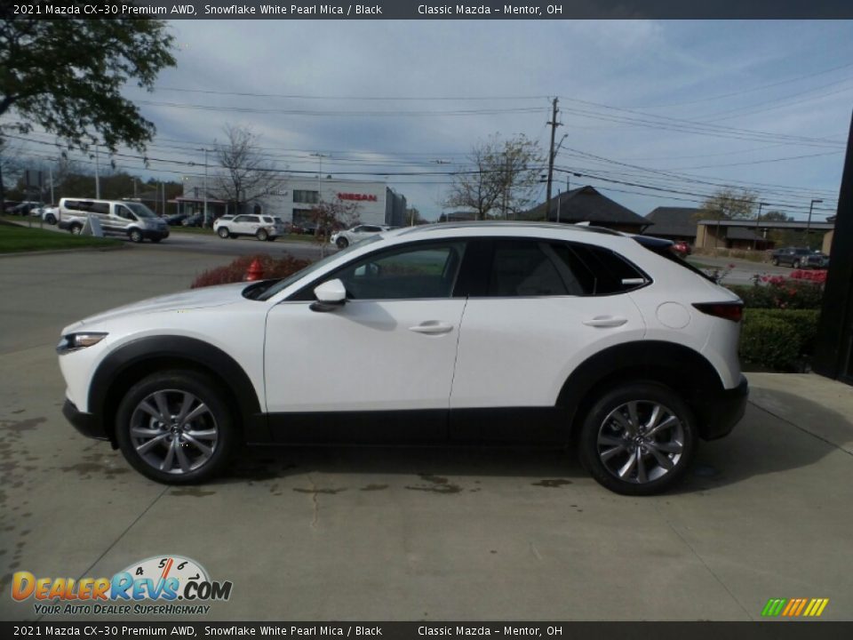 2021 Mazda CX-30 Premium AWD Snowflake White Pearl Mica / Black Photo #6