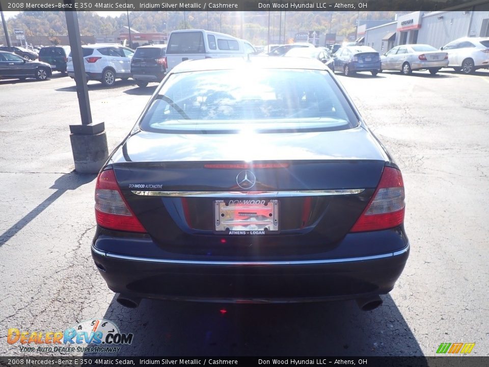 2008 Mercedes-Benz E 350 4Matic Sedan Iridium Silver Metallic / Cashmere Photo #11