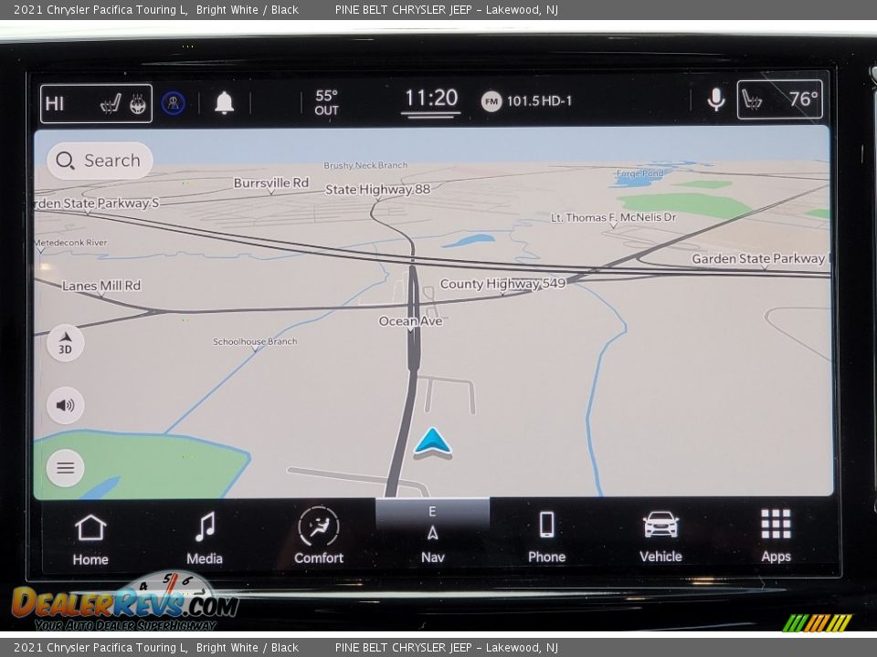 Navigation of 2021 Chrysler Pacifica Touring L Photo #13