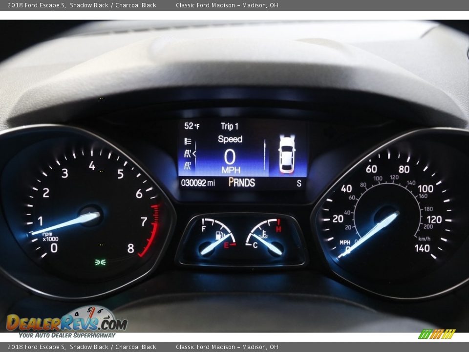 2018 Ford Escape S Shadow Black / Charcoal Black Photo #8
