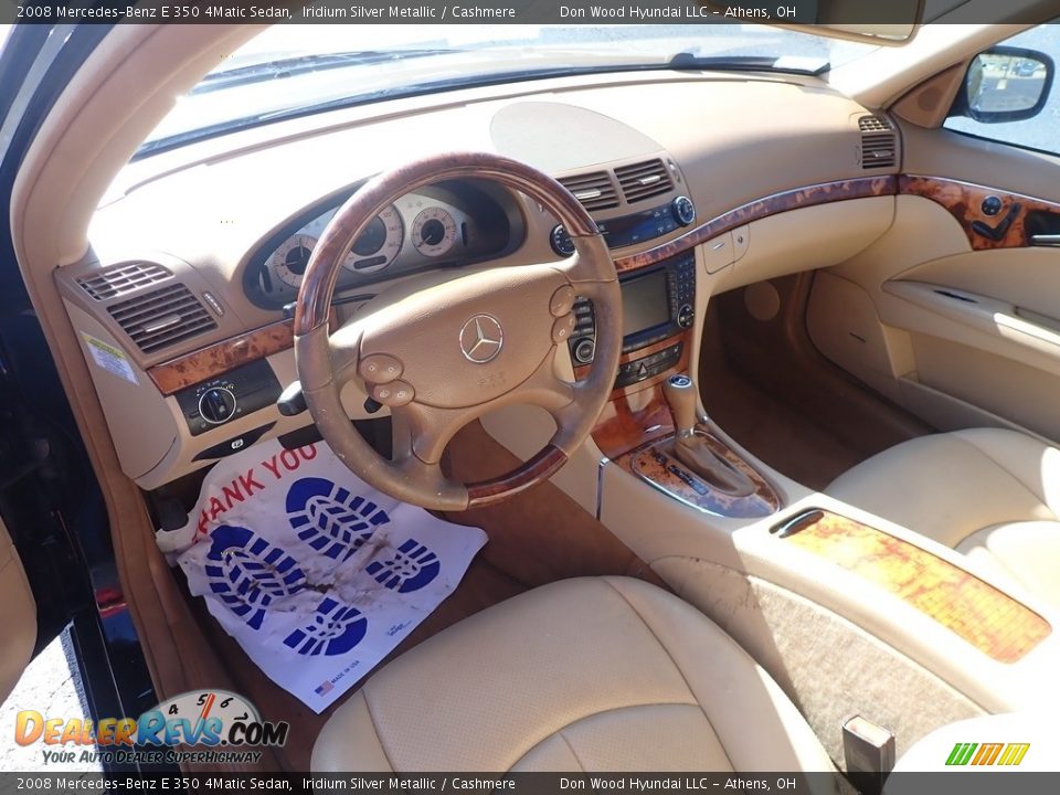 2008 Mercedes-Benz E 350 4Matic Sedan Iridium Silver Metallic / Cashmere Photo #17
