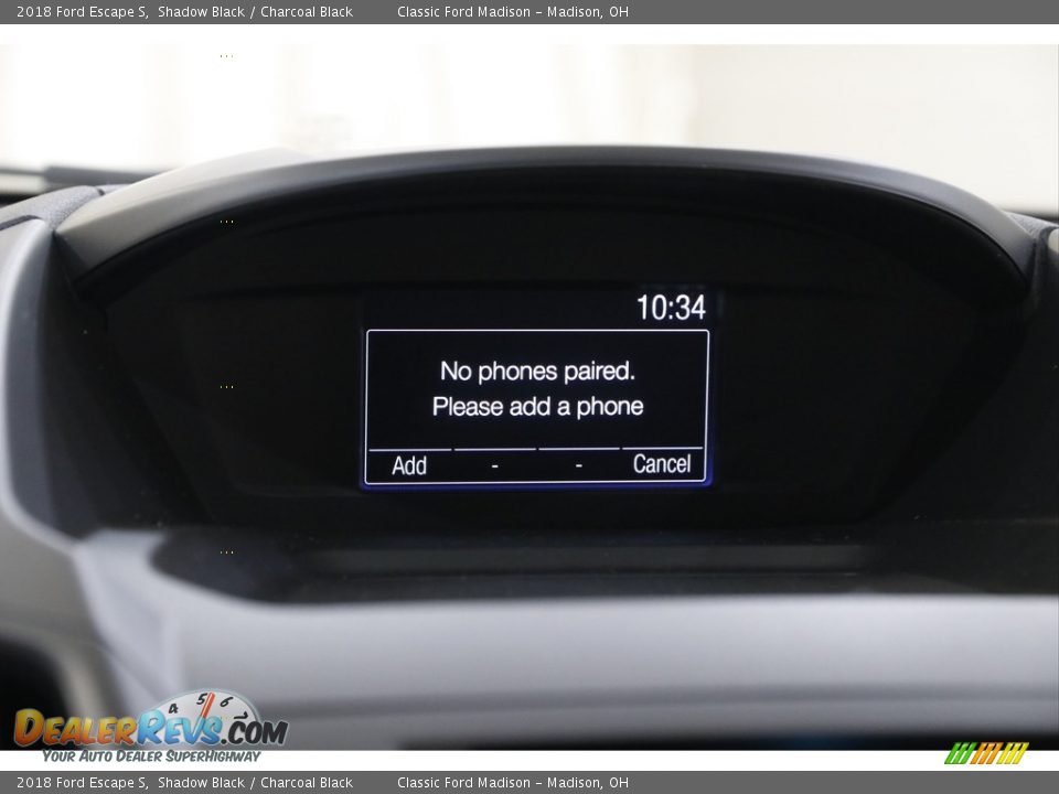 2018 Ford Escape S Shadow Black / Charcoal Black Photo #11