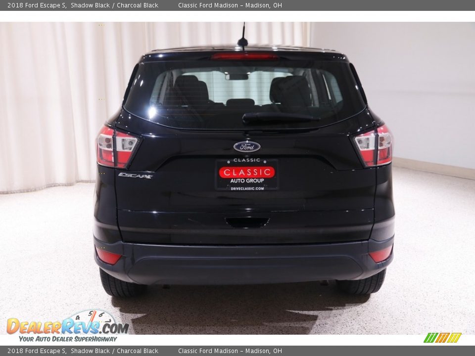 2018 Ford Escape S Shadow Black / Charcoal Black Photo #17