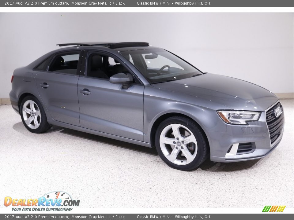 2017 Audi A3 2.0 Premium quttaro Monsoon Gray Metallic / Black Photo #1