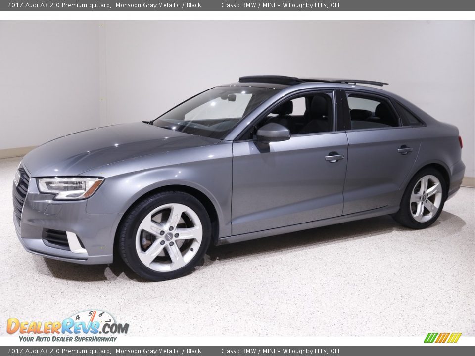 2017 Audi A3 2.0 Premium quttaro Monsoon Gray Metallic / Black Photo #3