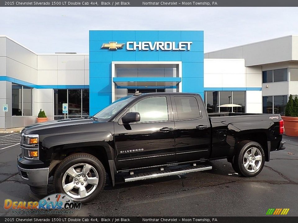 2015 Chevrolet Silverado 1500 LT Double Cab 4x4 Black / Jet Black Photo #1