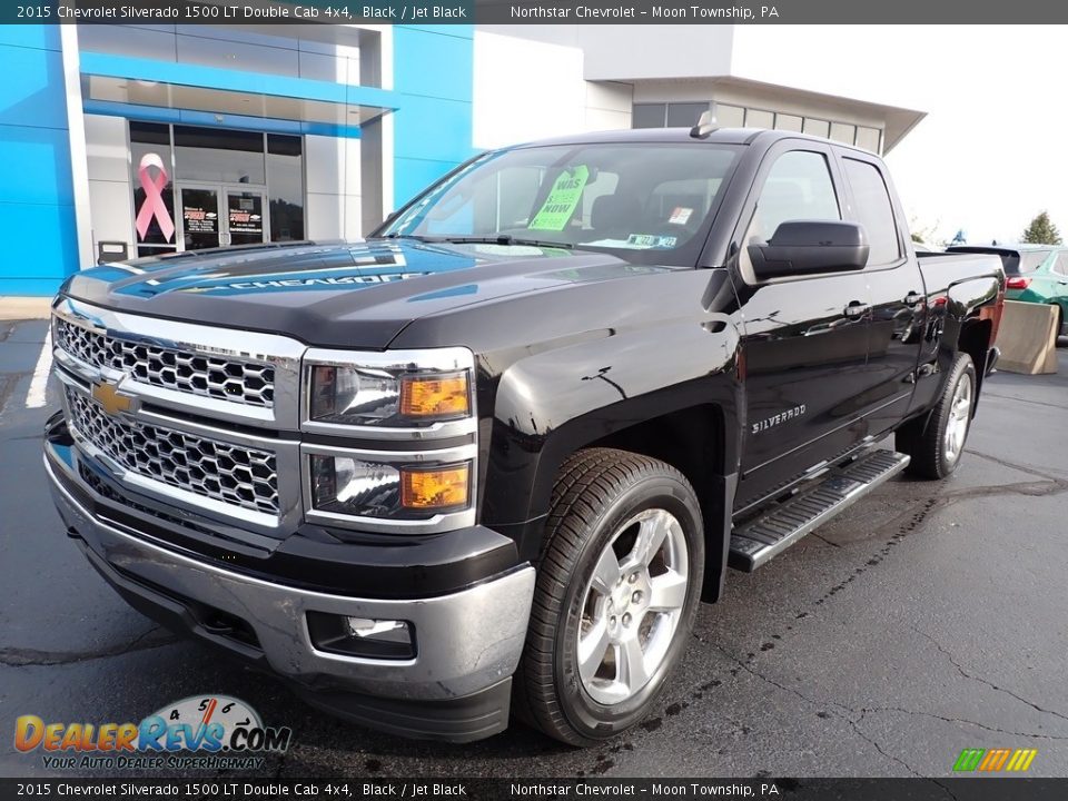 2015 Chevrolet Silverado 1500 LT Double Cab 4x4 Black / Jet Black Photo #2