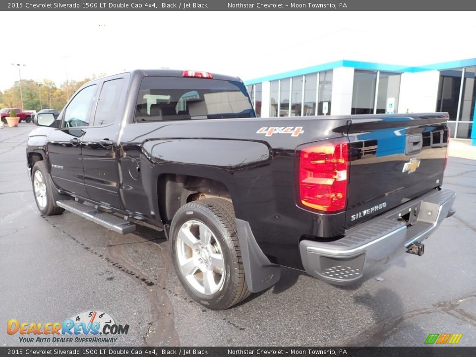 2015 Chevrolet Silverado 1500 LT Double Cab 4x4 Black / Jet Black Photo #4