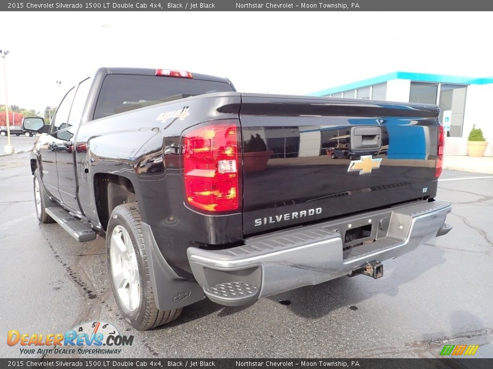 2015 Chevrolet Silverado 1500 LT Double Cab 4x4 Black / Jet Black Photo #5