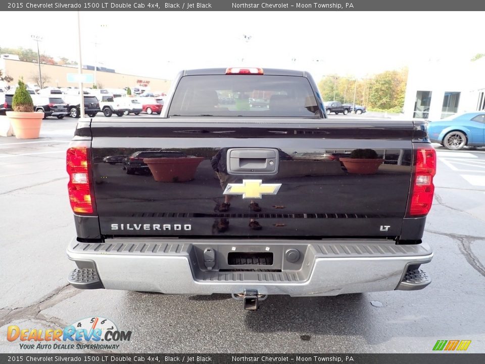 2015 Chevrolet Silverado 1500 LT Double Cab 4x4 Black / Jet Black Photo #6