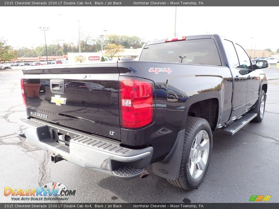 2015 Chevrolet Silverado 1500 LT Double Cab 4x4 Black / Jet Black Photo #7