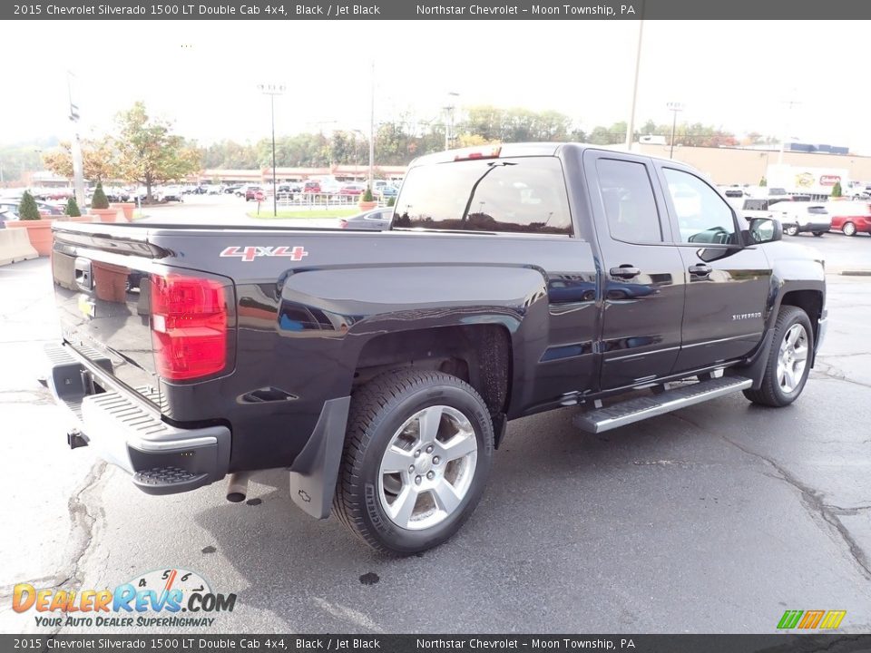 2015 Chevrolet Silverado 1500 LT Double Cab 4x4 Black / Jet Black Photo #8