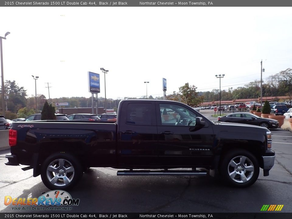 2015 Chevrolet Silverado 1500 LT Double Cab 4x4 Black / Jet Black Photo #9