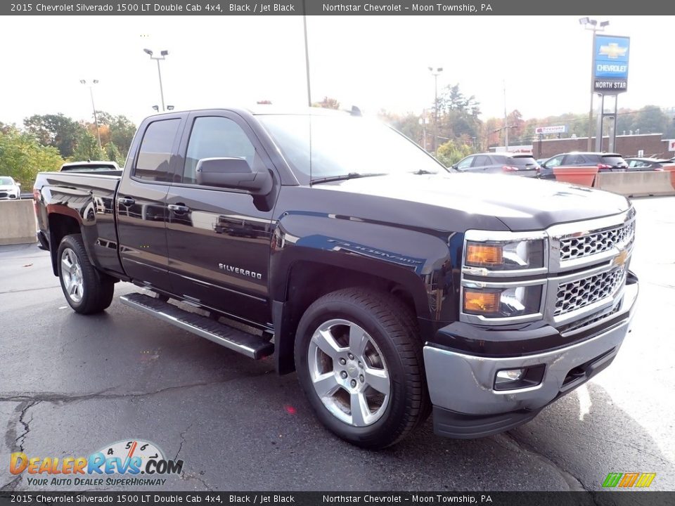 2015 Chevrolet Silverado 1500 LT Double Cab 4x4 Black / Jet Black Photo #10