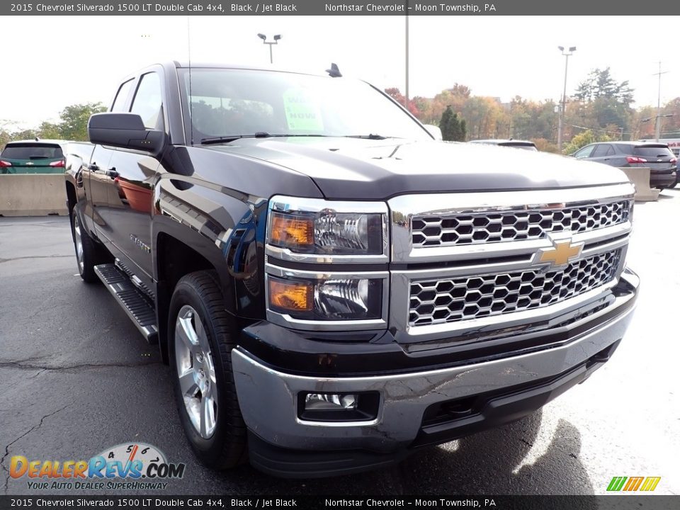 2015 Chevrolet Silverado 1500 LT Double Cab 4x4 Black / Jet Black Photo #11