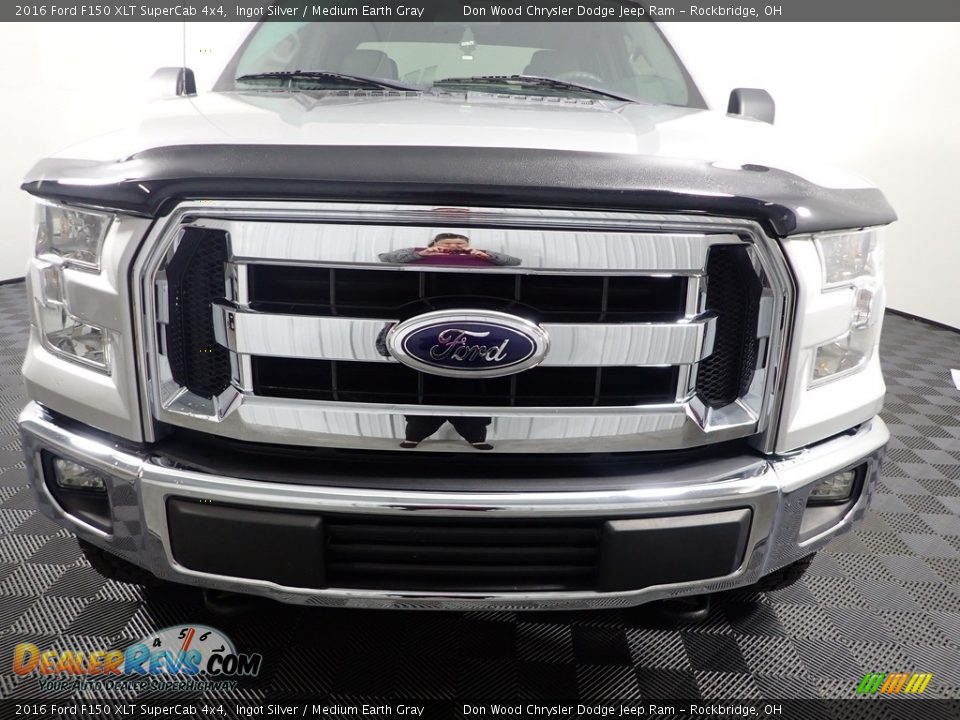 2016 Ford F150 XLT SuperCab 4x4 Ingot Silver / Medium Earth Gray Photo #8