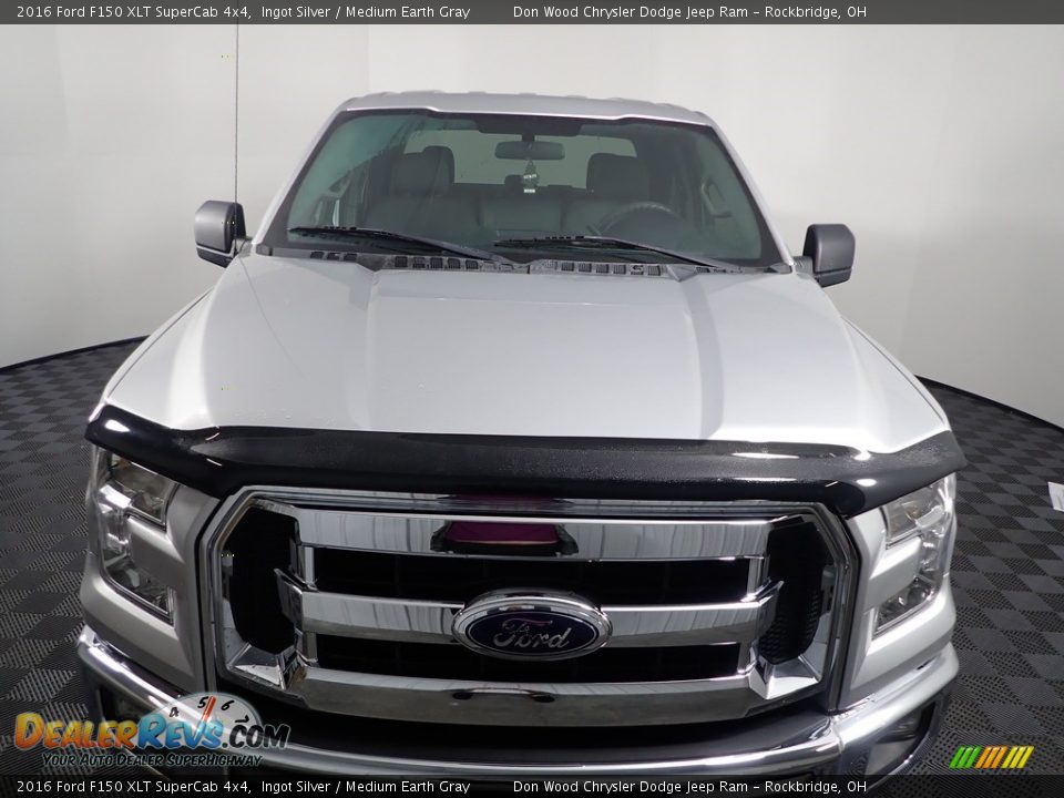 2016 Ford F150 XLT SuperCab 4x4 Ingot Silver / Medium Earth Gray Photo #9