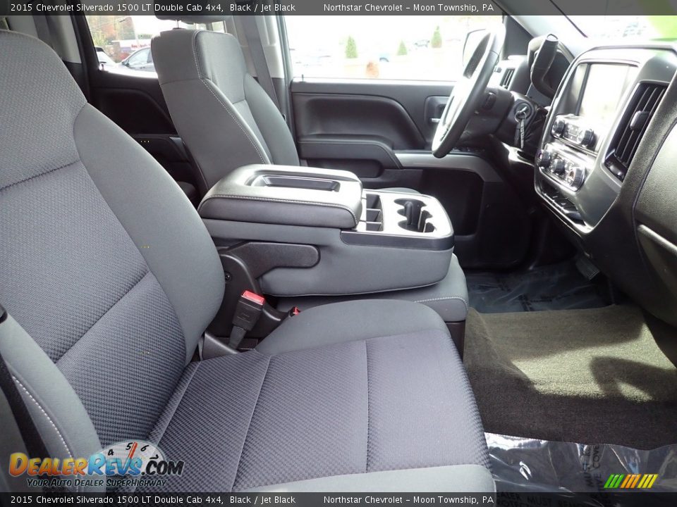 2015 Chevrolet Silverado 1500 LT Double Cab 4x4 Black / Jet Black Photo #14