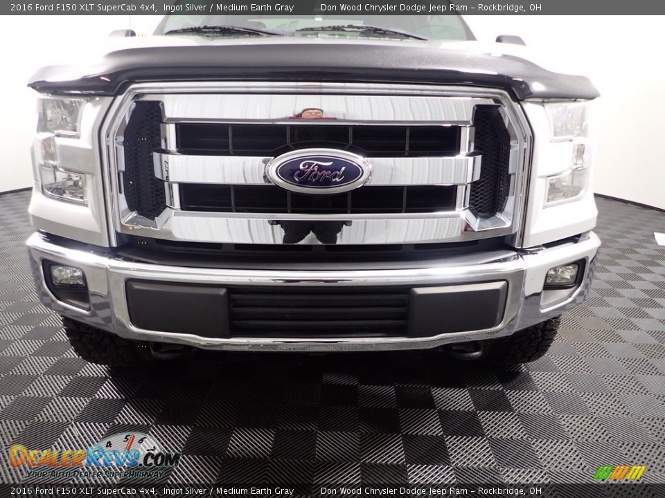 2016 Ford F150 XLT SuperCab 4x4 Ingot Silver / Medium Earth Gray Photo #10