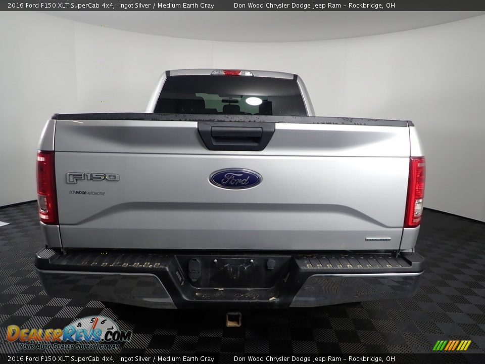 2016 Ford F150 XLT SuperCab 4x4 Ingot Silver / Medium Earth Gray Photo #14