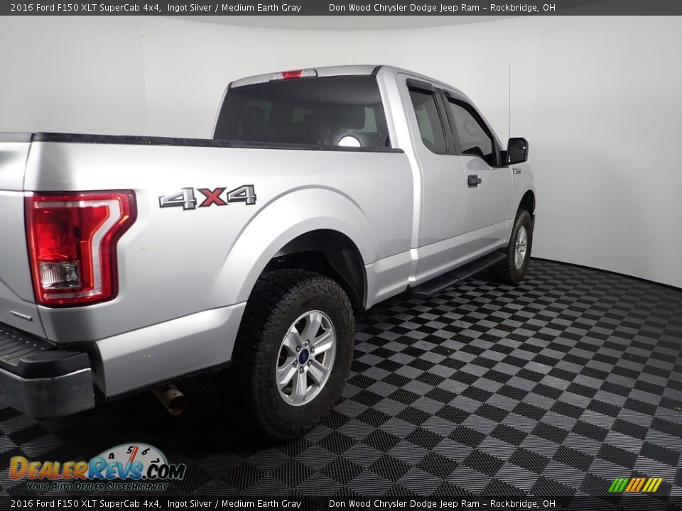 2016 Ford F150 XLT SuperCab 4x4 Ingot Silver / Medium Earth Gray Photo #16