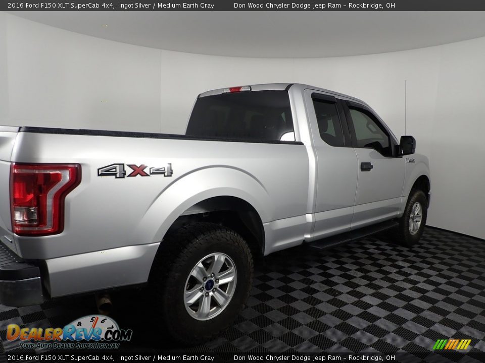 2016 Ford F150 XLT SuperCab 4x4 Ingot Silver / Medium Earth Gray Photo #17