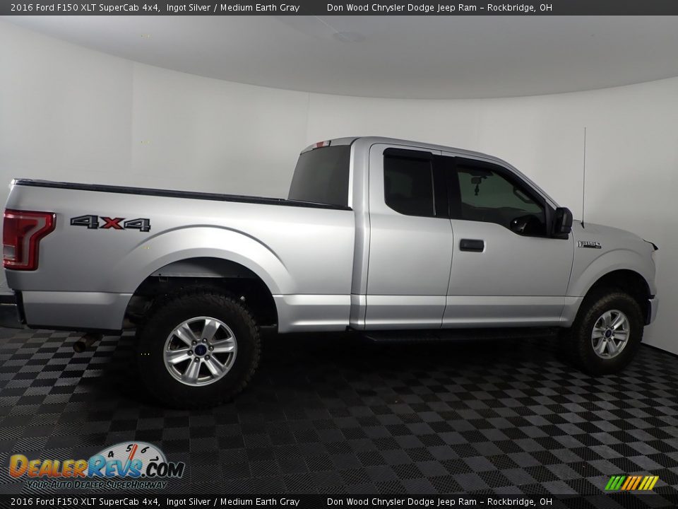 2016 Ford F150 XLT SuperCab 4x4 Ingot Silver / Medium Earth Gray Photo #18