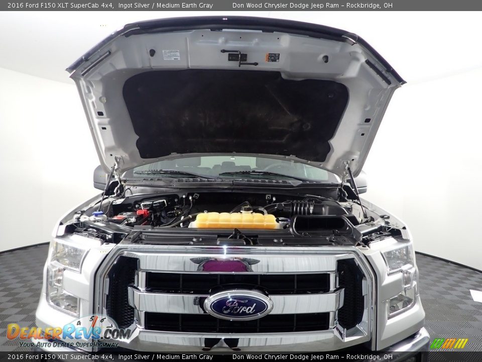 2016 Ford F150 XLT SuperCab 4x4 Ingot Silver / Medium Earth Gray Photo #19