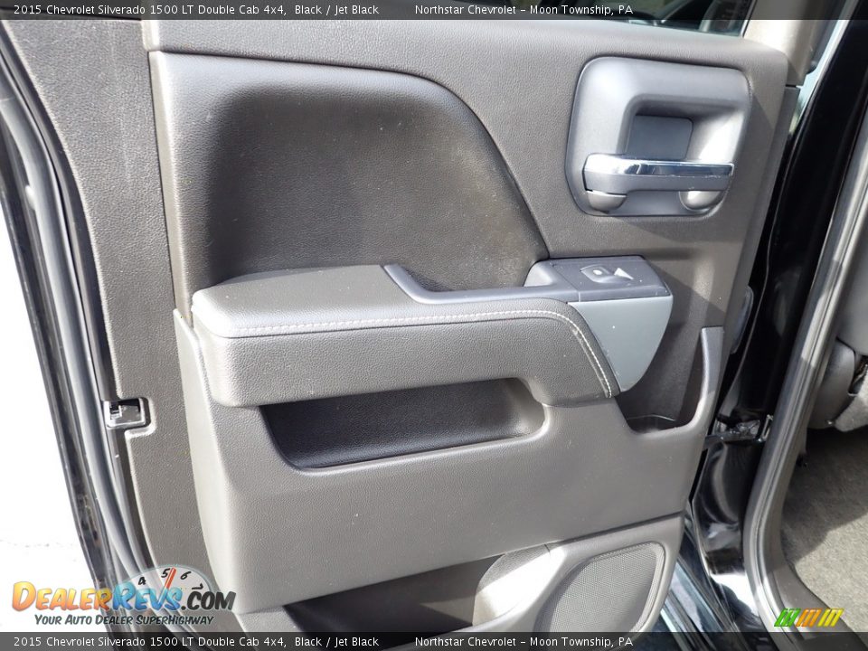 2015 Chevrolet Silverado 1500 LT Double Cab 4x4 Black / Jet Black Photo #24