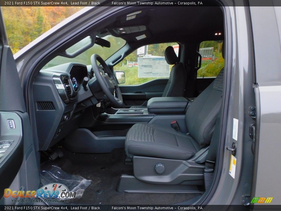 Black Interior - 2021 Ford F150 STX SuperCrew 4x4 Photo #11