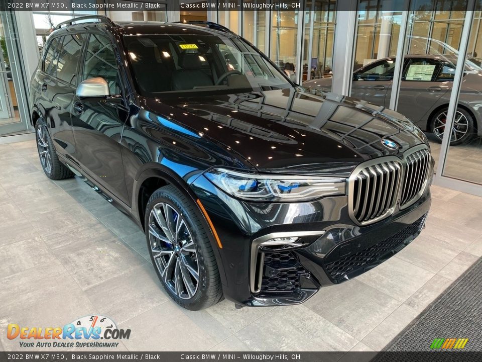 2022 BMW X7 M50i Black Sapphire Metallic / Black Photo #1