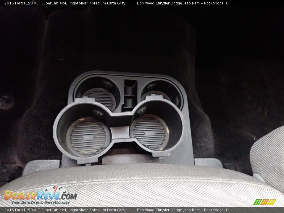 2016 Ford F150 XLT SuperCab 4x4 Ingot Silver / Medium Earth Gray Photo #27