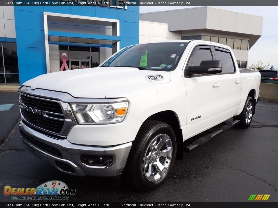 2021 Ram 1500 Big Horn Crew Cab 4x4 Bright White / Black Photo #2