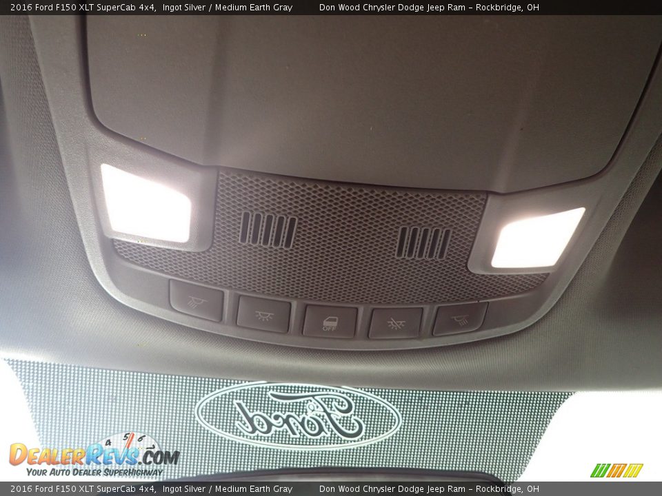 2016 Ford F150 XLT SuperCab 4x4 Ingot Silver / Medium Earth Gray Photo #28