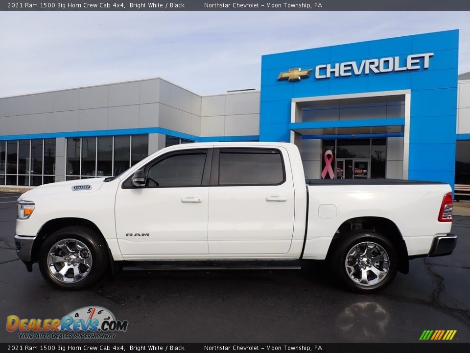 2021 Ram 1500 Big Horn Crew Cab 4x4 Bright White / Black Photo #3