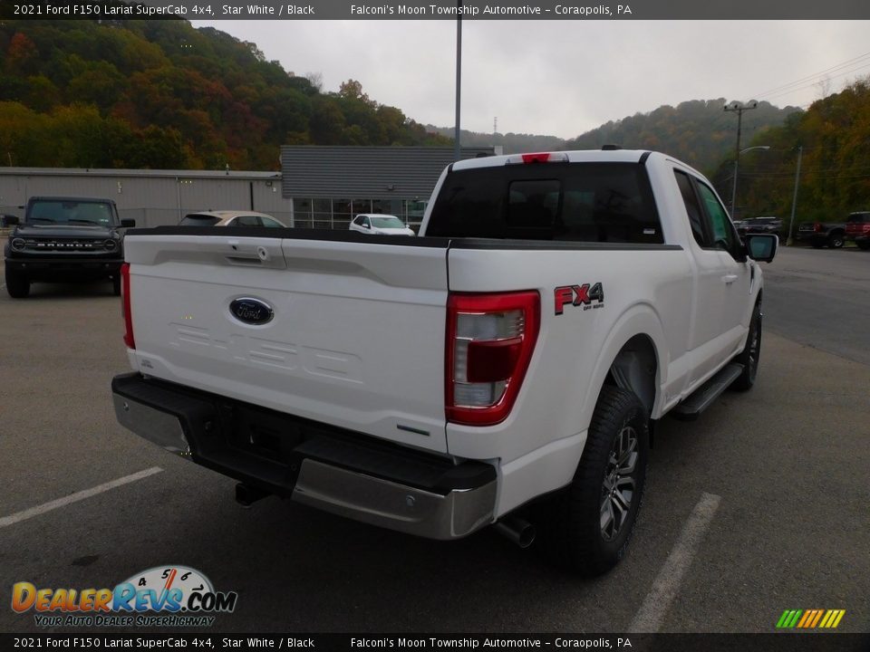 2021 Ford F150 Lariat SuperCab 4x4 Star White / Black Photo #2