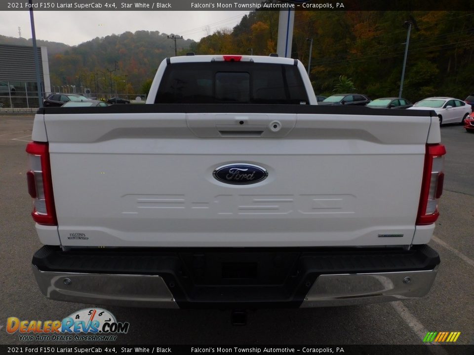 2021 Ford F150 Lariat SuperCab 4x4 Star White / Black Photo #3