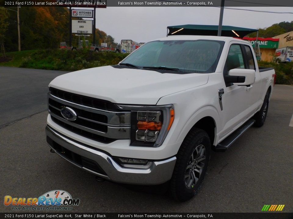 2021 Ford F150 Lariat SuperCab 4x4 Star White / Black Photo #7